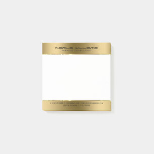 Minimalistic Modern Shiny Faux Gold Post-it Notes