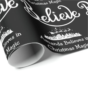 Minimalistic Modern Stylish Personalised Christmas Wrapping Paper
