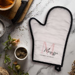 Minimalistic Monogram Initial & Name Pastel Pink  Oven Mitt & Pot Holder Set<br><div class="desc">Make your gifts even more special with our Minimalistic Monogram Initial & Name Pastel Pink Gift Bag. This elegant gift bag features a sleek design personalised with your initial and name, set against a soft pastel pink background. Perfect for any occasion, from birthdays to weddings, this high-quality gift bag adds...</div>