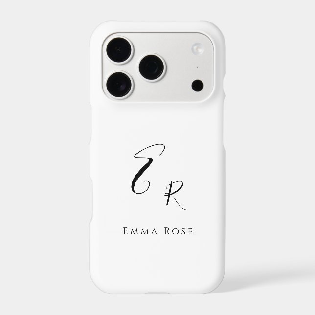 Minimalistic Monogram Name Elegant Script Font Big (Back)