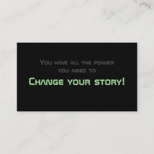 Minimalistic motivational quote for mental health business card