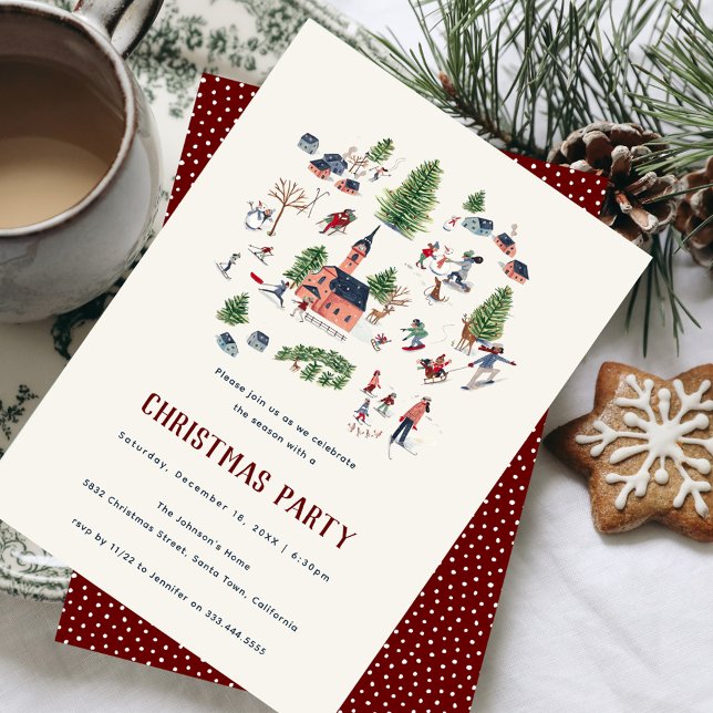 Minimalistic Nordic Christmas Party Invitation (Minimalistic Nordic Christmas Party Invitation)