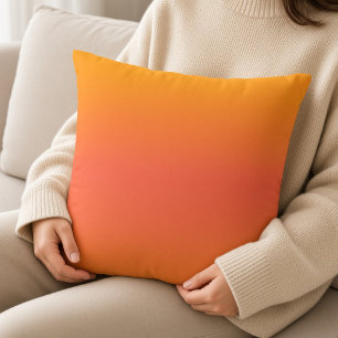 Minimalistic Ombre Vibrant Sunset Cushion