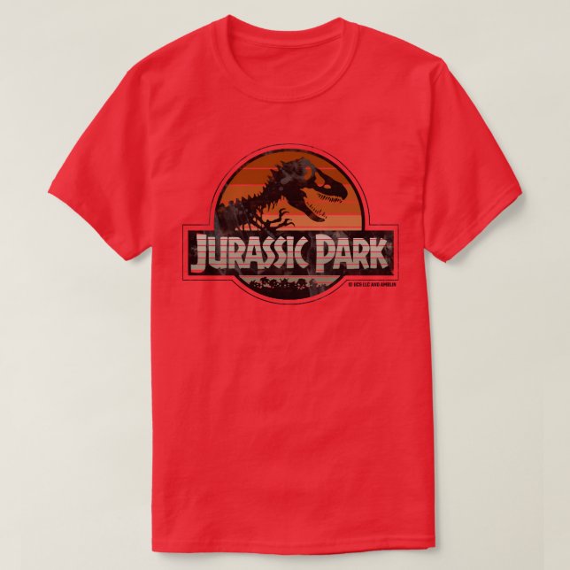 Minimalistic Park Sunset Design T-Shirt (Design Front)