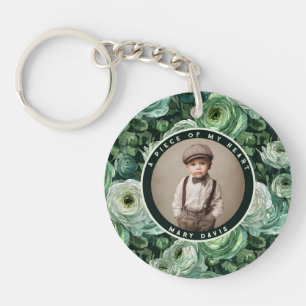 Minimalistic party favour Ranunculus Floral Key Ring