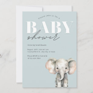 Minimalistic Pastel Baby Shower Invitation