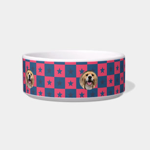 Minimalistic Pet Accessory Dog Food Monogrammed Pu Bowl