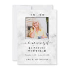 Minimalistic Photo Funeral Prayer Marble