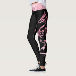 Minimalistic Pink Black Iridescent Scales Dragon Leggings<br><div class="desc">This design was created through digital art. It may be personalised by clicking the customise button and changing the colour, adding a name, initials or your favourite words. Contact me at colorflowcreations@gmail.com if you with to have this design on another product. Purchase my original abstract acrylic painting for sale at...</div>