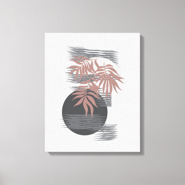 Minimalistic Pink/Grey Canvas Wall Art Decor (Front)