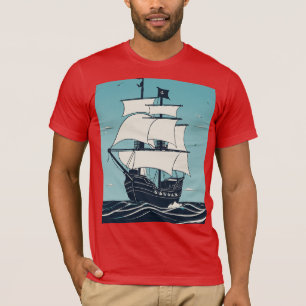 Minimalistic Pirate Character T-Shirt Design