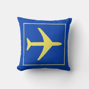 Minimalistic Plane Aeroplane Aviation Fly Cushion