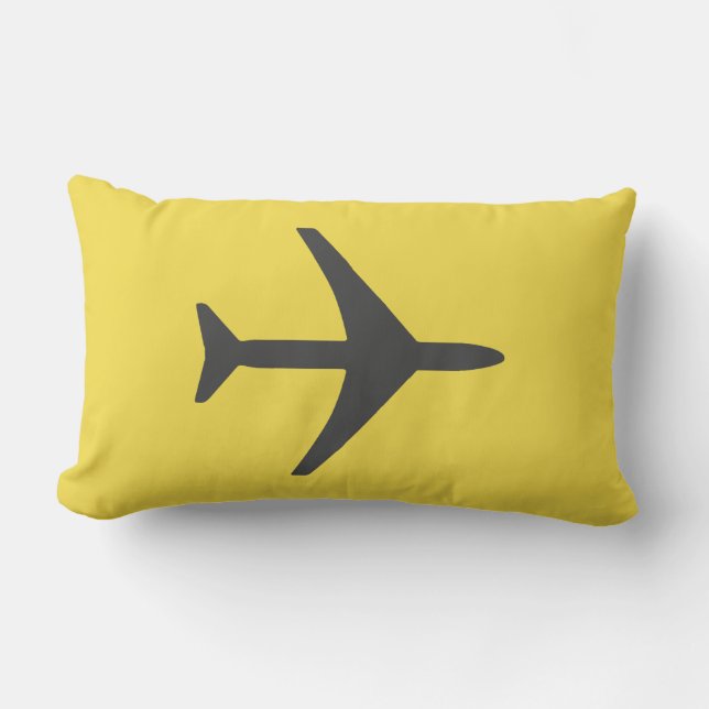 Minimalistic Plane Aeroplane Aviation Fly Cushion (Front)