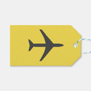 Minimalistic Plane Aeroplane Aviation Fly Gift Tags