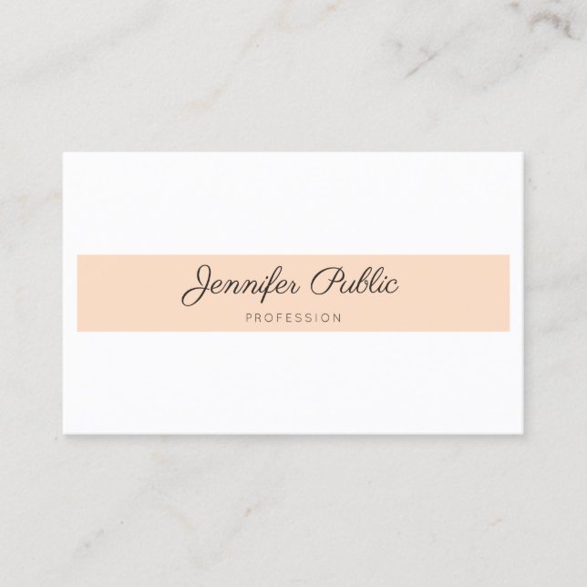 Minimalistic Professional Elegant Modern Plain Business Card (Front)