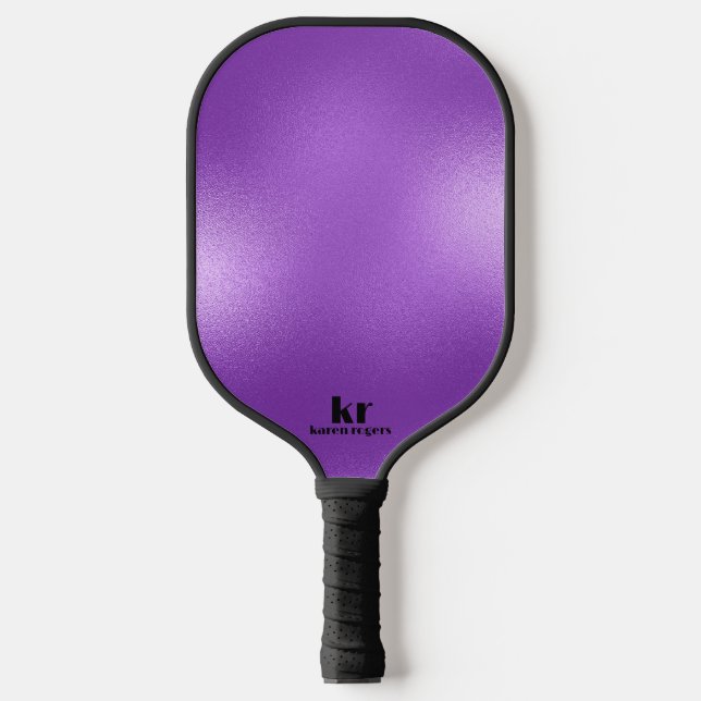 Minimalistic Purple Iridescent Texture Pickleball Paddle (Front)