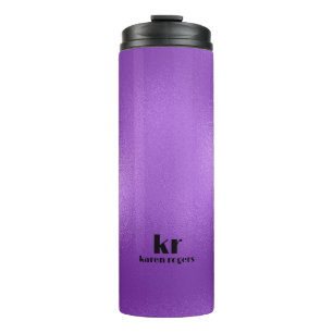 Minimalistic Purple Iridescent Texture Thermal Tumbler