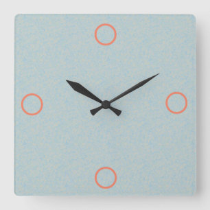 Minimalistic Quarterly Digits on any Colour Square Wall Clock