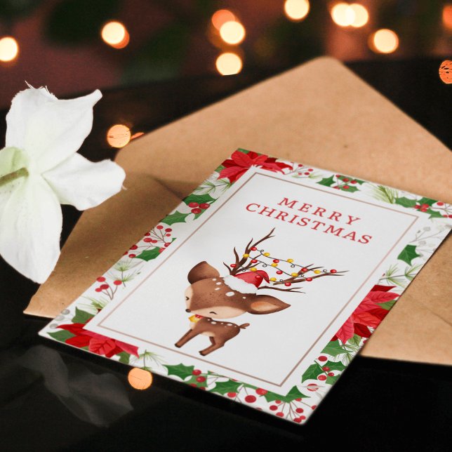 Minimalistic Reindeer Christmas Holiday Card (Minimalistic Reindeer Christmas Holiday Card 2)
