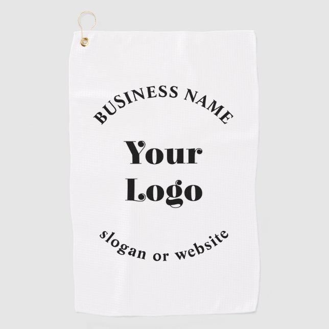 Minimalistic Retro-Modern Template for Your Logo Golf Towel (Front)