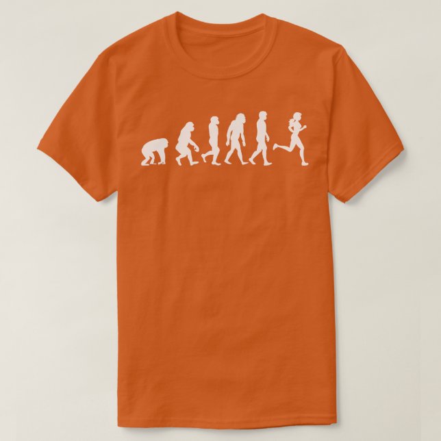 Minimalistic Running Evolution Jogging Girls T-Shirt (Design Front)