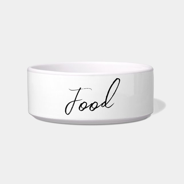 Minimalistic script pet feed bowl (Front)