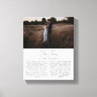 Minimalistic Script Photo Wedding Vows