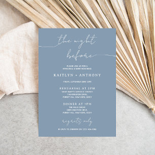 Minimalistic Script Wedding Rehearsal Dinner Invitation