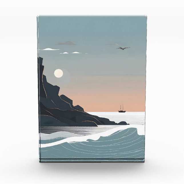 Minimalistic sea art photo block (Front)