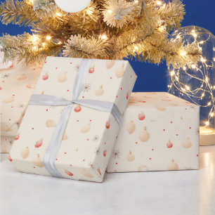 Minimalistic Seashell Holiday Christmas  Wrapping Paper