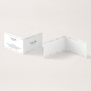 Minimalistic silver stripes on white business card