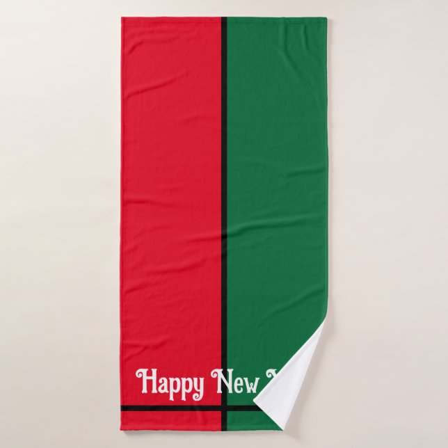 Minimalistic simple plain beautiful green colour bath towel set (Bath Towel)