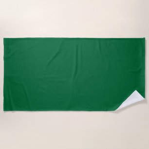 Minimalistic simple plain beautiful green colour beach towel