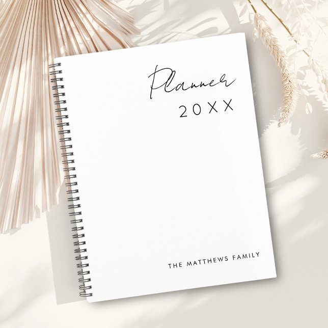 Minimalistic Simple Script Writing Months Family Planner (Creator Uploaded)