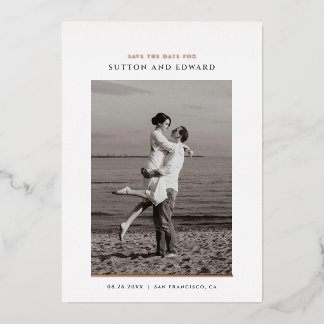 Minimalistic simple single photo foil