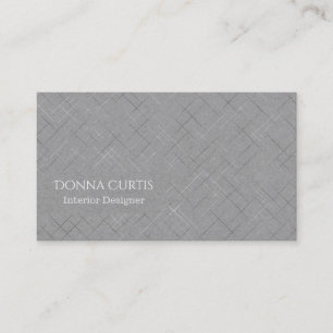 Minimalistic Sketchy Stripes Med. Grey Business Card