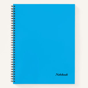 Minimalistic Sky Blue Customisable Name  Notebook