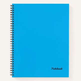 Minimalistic Sky Blue Customisable Name  Notebook