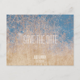 Minimalistic Sky Grass Save the Date Postcard