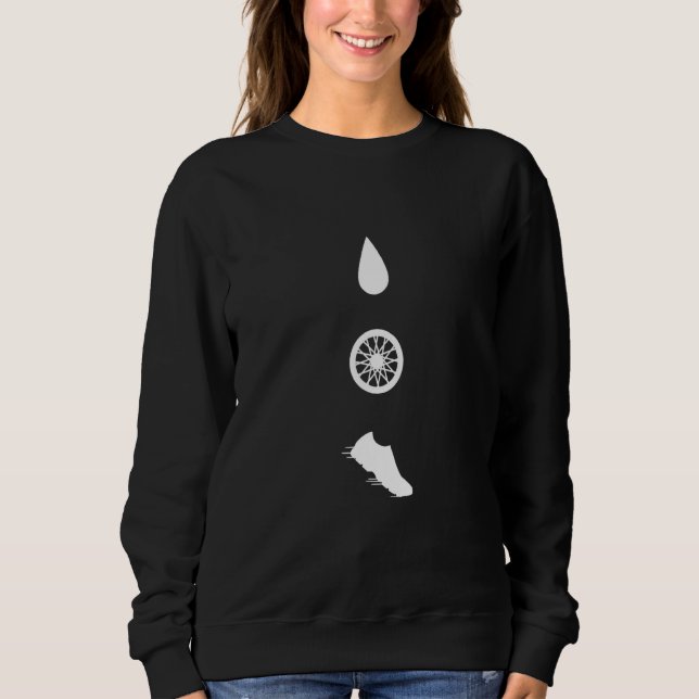 Minimalistic Sport Training Triathlete Triathlon Sweatshirt (Front)