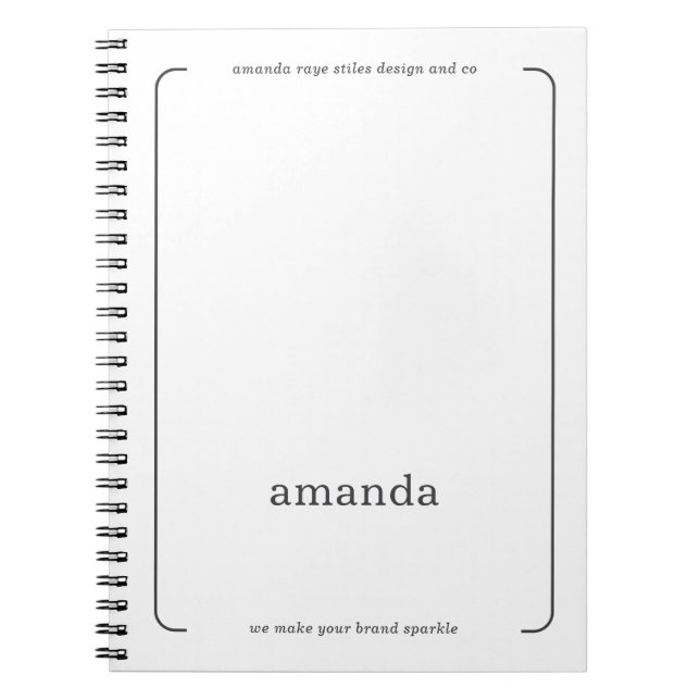 Minimalistic Star Icon Elegant Notebook (Front)