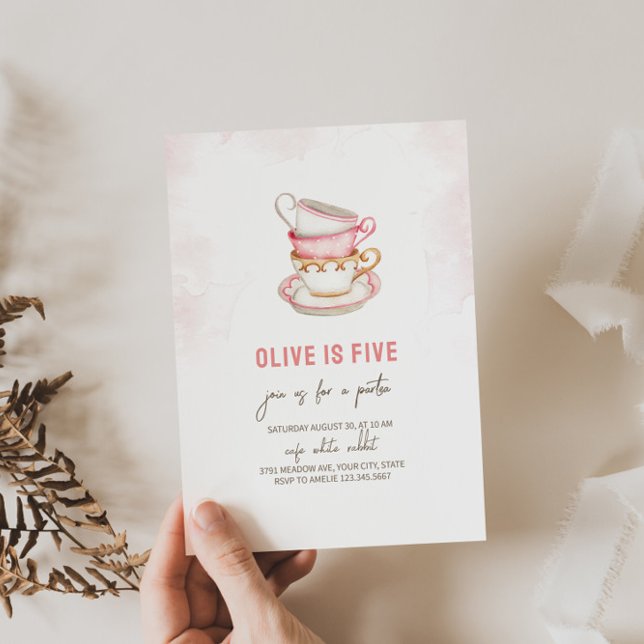 Minimalistic Tea Party Birthday Invitation  (Creator Uploaded)