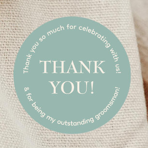 Minimalistic Thank You Wedding Favour Sticker