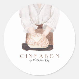 Minimalistic   Watercolor   Bakery   Caterer Classic Round Sticker