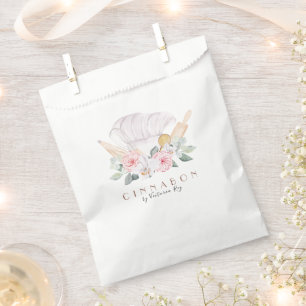 Minimalistic Watercolor Bakery Caterer Favour Bags