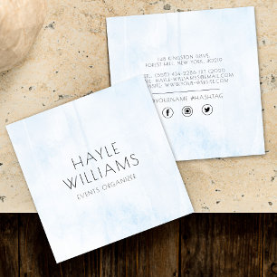 Minimalistic Watercolor Square Business Card