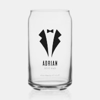 Minimalistic Wedding Best Man Name Black