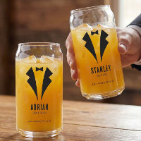 Minimalistic Wedding Best Man Name Black