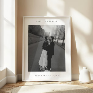 Minimalistic Wedding Custom Couple Photo Poster