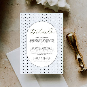 Minimalistic Wedding Details Enclosure Card